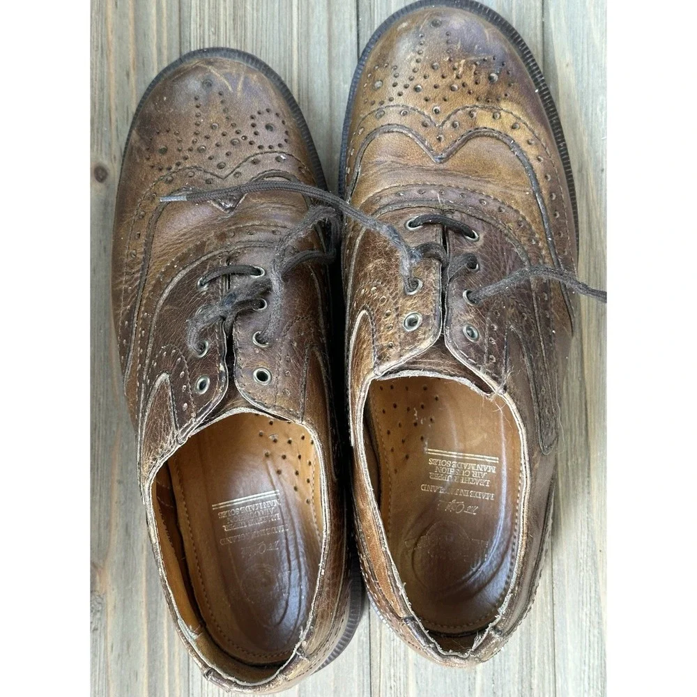 Dr. Martens Wingtip Oxford Shoes Brown England‎ Made Hipster Men's Sz 8
